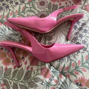 Anne Michelle Pink Slingback Stiletto Heels
